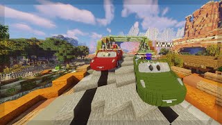 Radiator Springs Racers In Minecraft On ImagineFun with missing characters and cars Exclusive Video