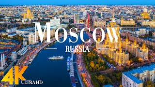 Moscow 4K drone view • Stunning footage aerial view of Moscow | Relaxation film with calming music