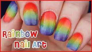 Easy Rainbow Nail Art!
