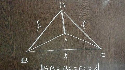 In triangle ABC AB = BC = CA = l then find AO | Maths By Vikaram Sir | Equilateral triangle