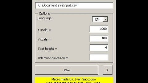 ProfiloDaCSV_V00 - Programming - AutoCAD VBA - FREE DOWNLOAD MACRO