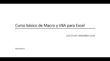 7.  Operadores VBA - en VBA Excel
