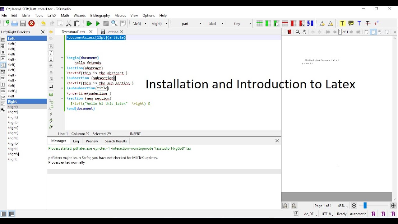 Latex Installation and basic - YouTube