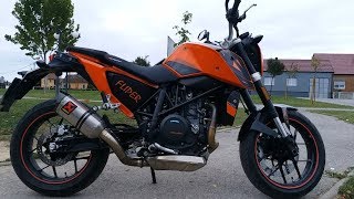 KTM Duke 690 2018 - Show Off & Exhaust Sound Full Akrapovic Revs and Flames