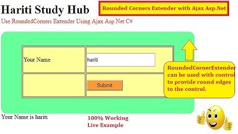 Rounded Corners Extender in Asp.Net Website with Ajax Toolkit C# | Hindi | Free Online Class