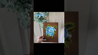 Hydrangeas tutorial with cabbage leaf 🍃 #artist #shortvideo #painting #tutorial
