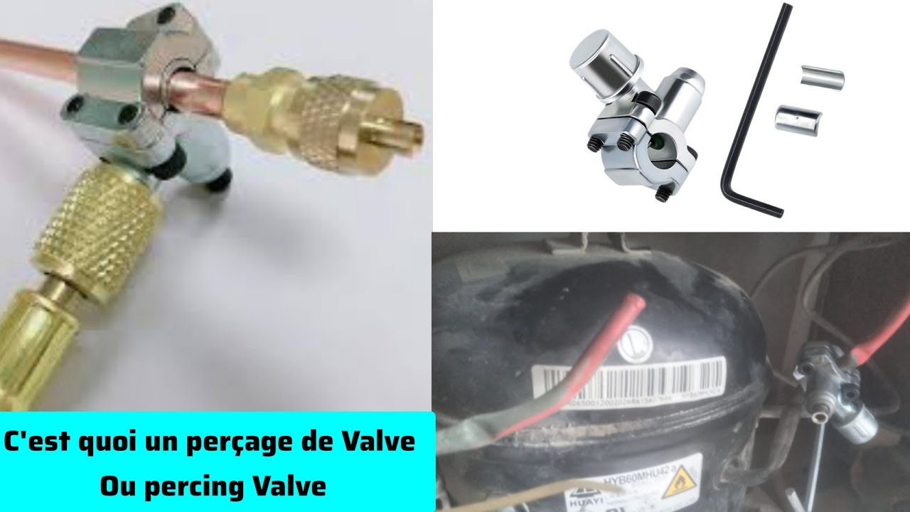 Valve De Perçage Pour Bidon De Réfrigérant - Compatible R12, R22, R134A, R410A, R600A - Sortie Air 11 Mm