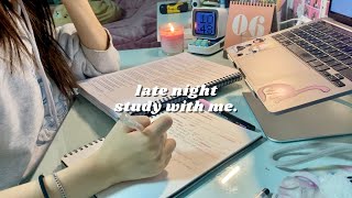 late night study session // pencil asmr, pageflipping, no music, study with me