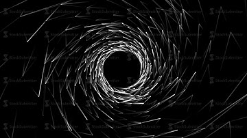 Abstract background with animation of white geometric shapesin and abstract futuristic tunnel with