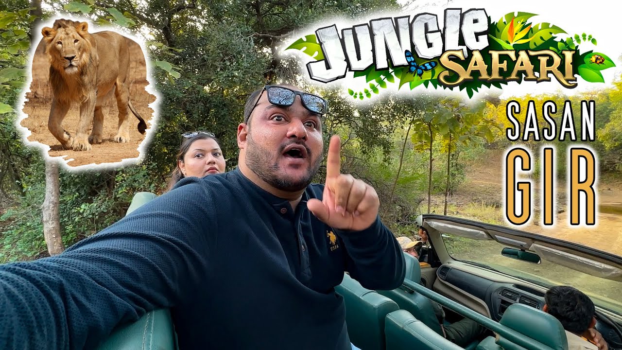 Gir Jungle Safari Kar Ke Aaj Maza Aa Gaya 😃 || Lion Dekh Kar Riddhi Ka ...