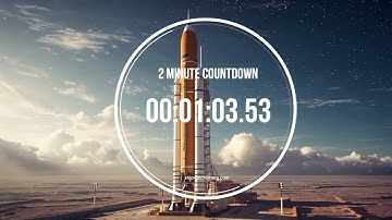 Retro Space Rocket Countdown - 2 Minute Timer