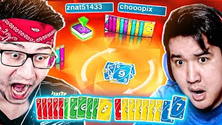 FLACKJK И ASSIMASLOW ПРОТИВ ZNAT51 И CHOOPIX В UNO FLIP