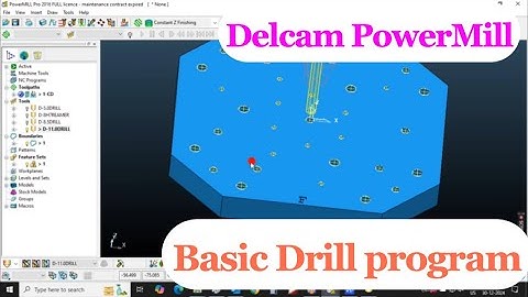 Delcam PowerMill Basic Stategy of drilling. How to make drilling program in Delcam PowerMill