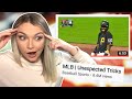 New Zealand Girl Reacts to MLB UNEXPECTED TRICKS!!!