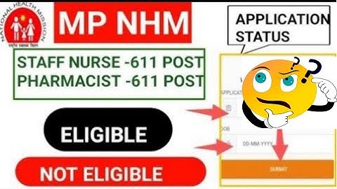 MP NHM -STAFF NURSE + PHARMACIST VACANCY - APPLICATION FORM STATUS CHECK करो - EXAM DATE जल्दी देखे