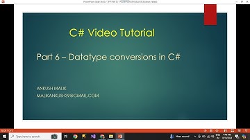 #Part 6 #Datatype #Conversion in C# in #Hindi || How to convert Datatype || Implicit Explicit Parse