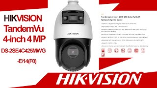 HIKVISION DS-2SE4C425MWG-E/14(F0) TandemVu PTZ Network speed dome setup both PTZ and static camera