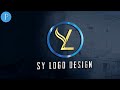 S Y logo design on pixellab- learn design logoon pixellab[Vandy Design]
