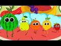 Fruits Five In The Bed Nursery Rhymes | Fruits Song | Learn Fruits | Songs For Kids & Babies