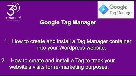 How to install a Tag Manager container and google ads remarketing tag in one video.