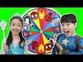 슈퍼히어로 마법 룰렛이 나타났어요!! 엘사 아이언맨 캡틴아메리카 변신놀이 Superhero Magic Wheel Costumes- 마슈토이 Mashu ToysReview