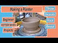 Making a Planter   Beginner Pottery Wheel Projects # 8