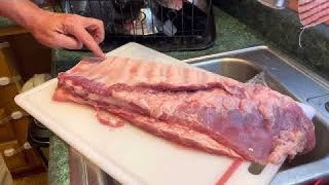 How to remove the membrane from a rack of ribs