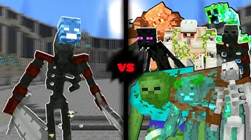 Mutant Wither Skeleton vs Mutant Creatures in Minecraft Mob Battle - MCPE @JujuStyle7
