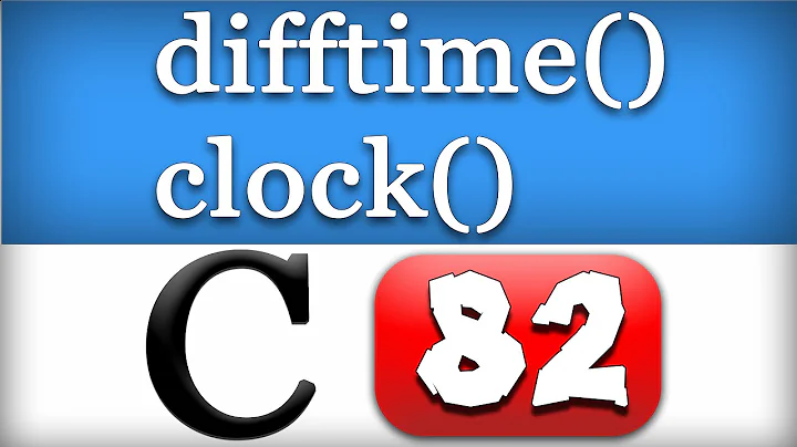 difftime and clock Functions in C Programming Language Video Tutorial