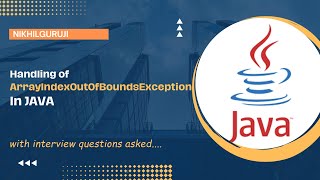 41. Handling ArrayIndexOutOfBoundsException in JAVA (hindi) | Array Index out of bounds Exception