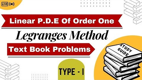 Linear partial differential equation-Legranges equations//M.sc math/problems-by swathistudyguide