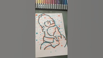 3 Drawings of Homer Simpson, But 3 DIFFERENT Art Styles with Posca Markers (#shorts) #posca #art