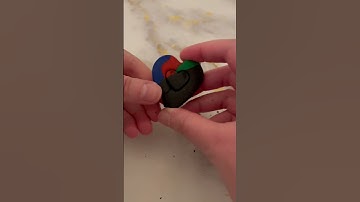 Squid Game Heart 🖤💚❤️💙 Dalgona Cookie made out of Polymer Clay #shorts #squidgame #dalgona