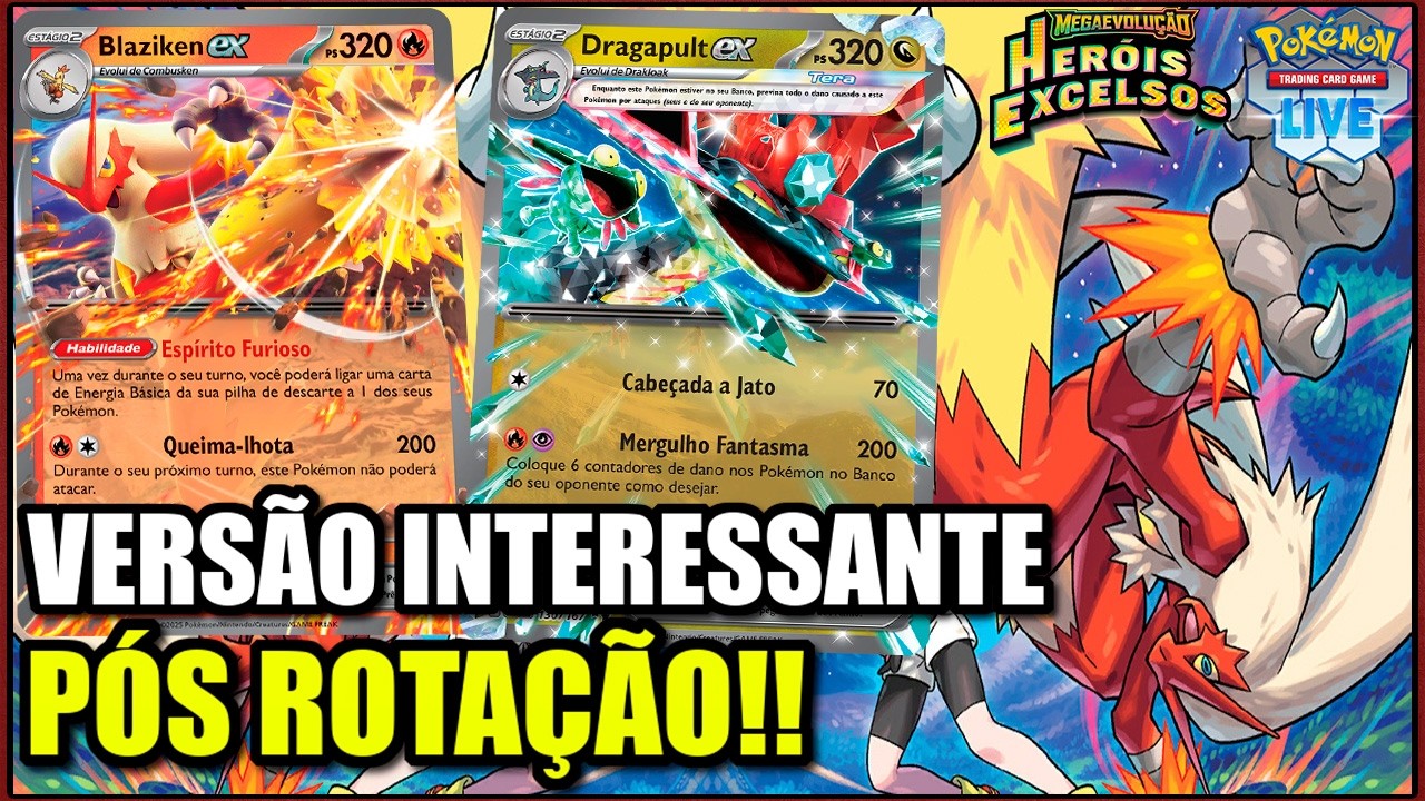 Dragapult + Blaziken: combo PÓS-ROTAÇÃO que pode dominar o meta! | Pokémon TCG Live