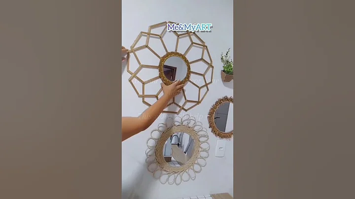 DIY wall mirror decor with cardboard #diy #viral #short #shorts #ytshorts