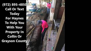 Yard Drainage Contractors McKinney, North Dallas, Collin County And Grayson County