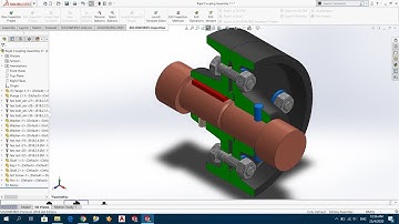 Exploded View of Rigid Flange Coupling with motion study