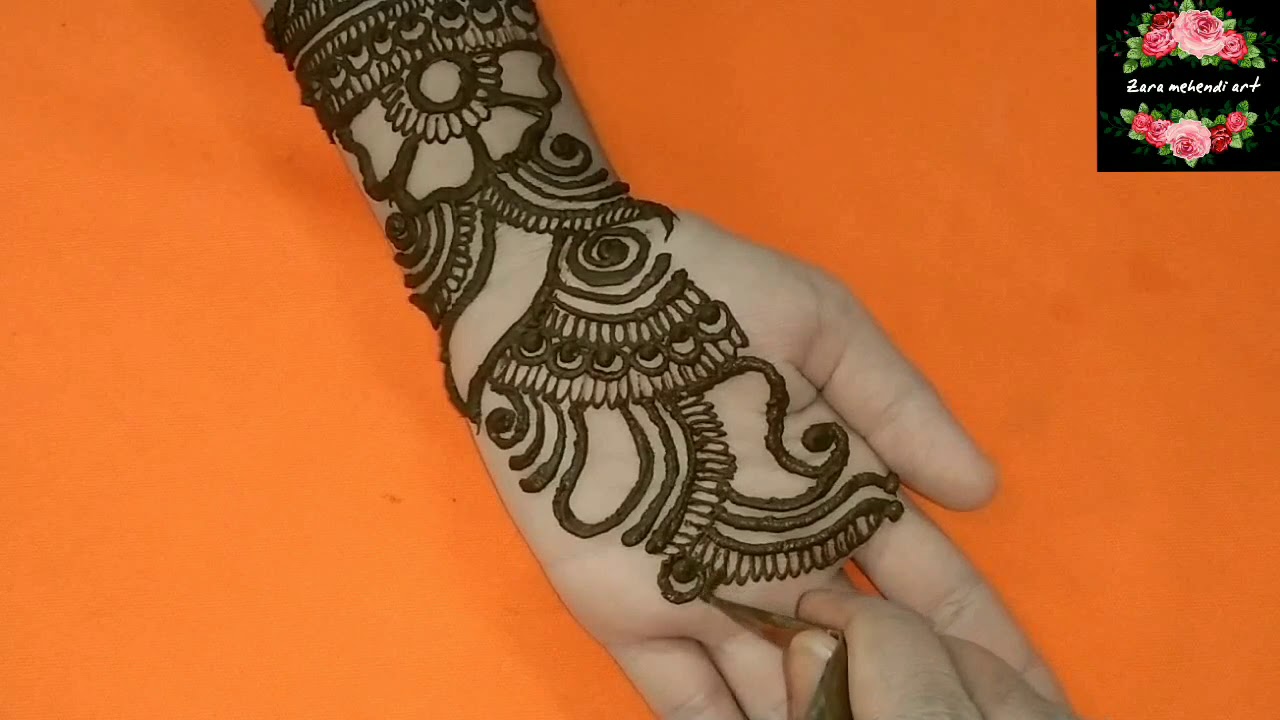 Easy Arabic Henna Design | Front Hand | (Ramazan) Eid Special 2020 ...