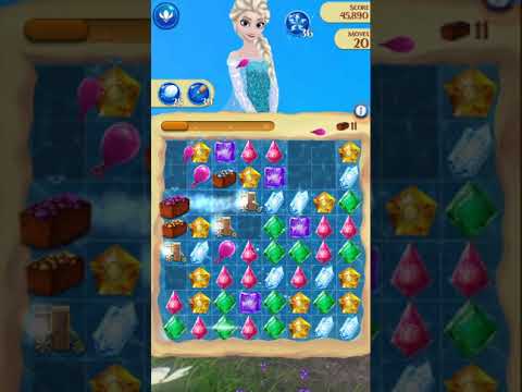 Disney Frozen Free Fall Endless map level #2927 (without using items)