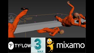 Convert Mixamo to Max biped  to use for tyFlow Crowd simulation in 3Ds MAX