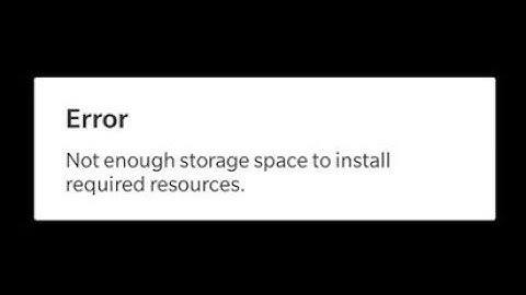 How To Fix Not Enough storage space to install required resources Problem Solve | Not Enough storage