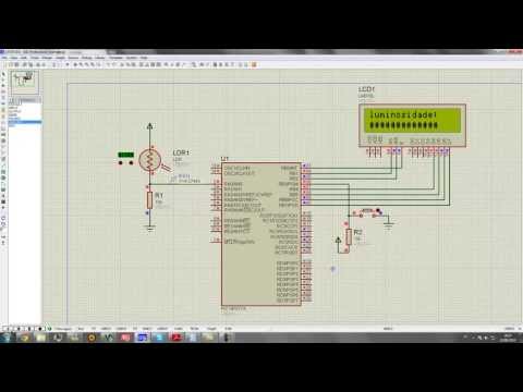simple project with sensor ldr , pic16f877a , lcd and CCS code