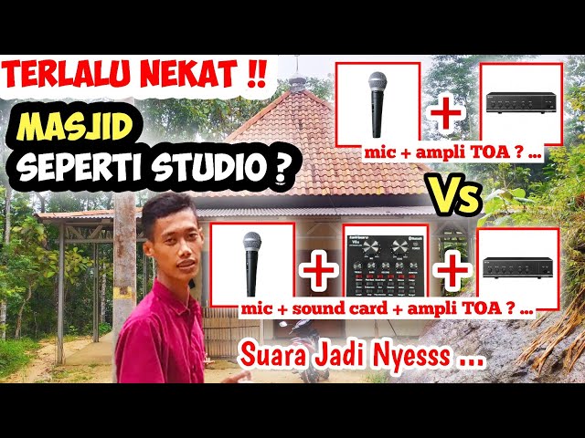 CARA ADZAN MERDU 🔊 Setting sound system masjid seperti di studio rekaman 🎙️sound card v8 adzan class=