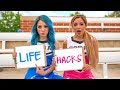 Back to School Life Hacks for Girls! Niki and Gabi