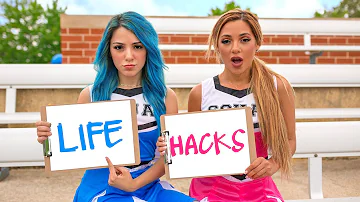 Back to School Life Hacks for Girls! Niki and Gabi