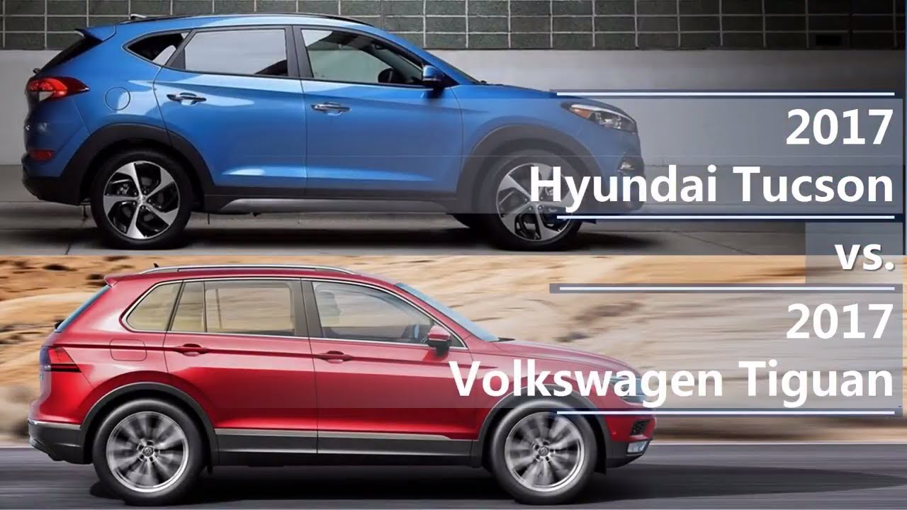 17 Hyundai Tucson Vs 17 Volkswagen Tiguan Technical Comparison Youtube