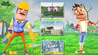 EFSANE OLAY . WİLSON USTA İSTEDİĞİN EVİ YAPIYOR  Hello Neighbor Süper Mod