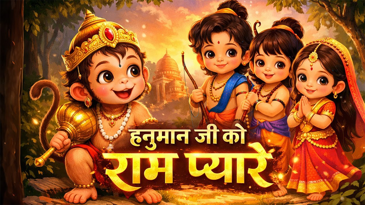 “हनुमान जी को राम प्यारे” - Little Hanuman Loves Ram | Kids Bhakti Song | JaiHanumanTra