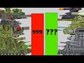 All top 5 tank power level kv44 vs arta vs ratte vs vk44