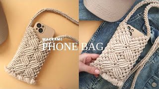 DIY Macrame Phone Bag in Elegant Design | Step by Step Tutorial